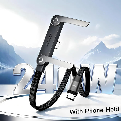 FlexCharge™ Foldable Phone Stand & Fast Charging Cable