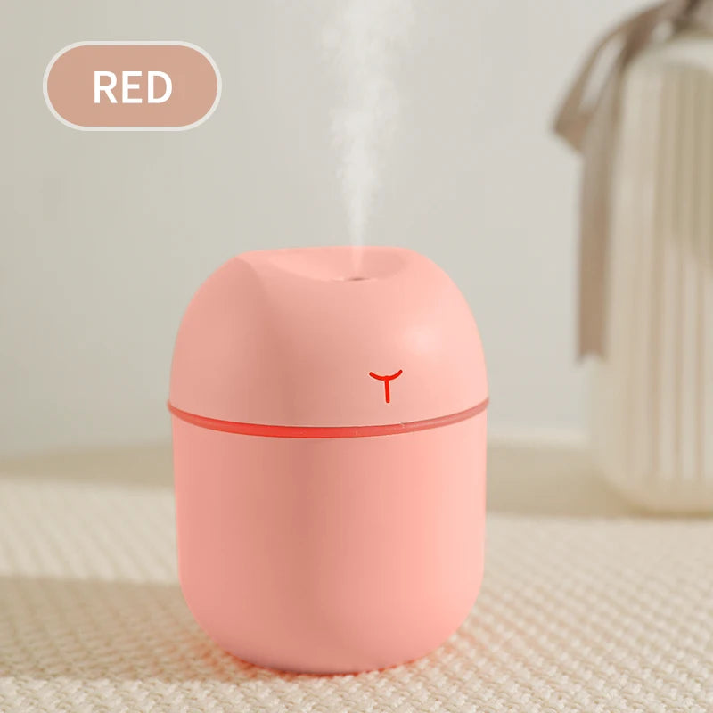 Mini USB Desk Humidifier with Night Light – Quiet, Portable & Stylish