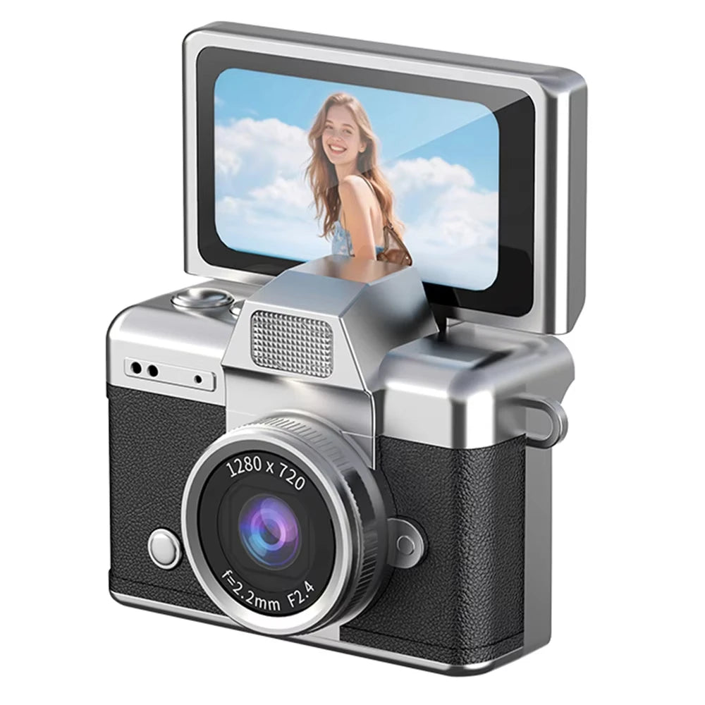 Mini Retro Digital Camera with Flip Screen – Pocket Camera for Everyday Moments