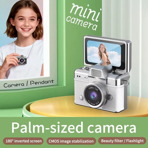 Mini Retro Digital Camera with Flip Screen – Pocket Camera for Everyday Moments