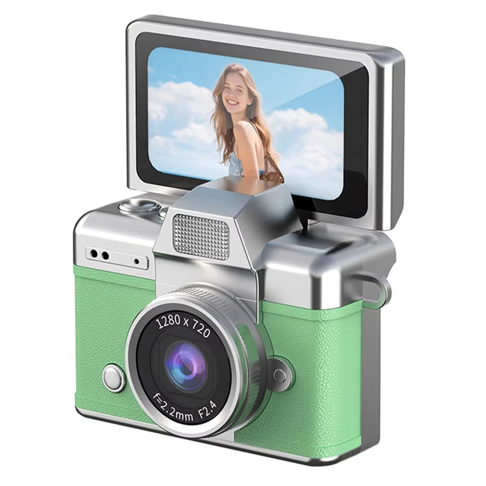 Mini Retro Digital Camera with Flip Screen – Pocket Camera for Everyday Moments