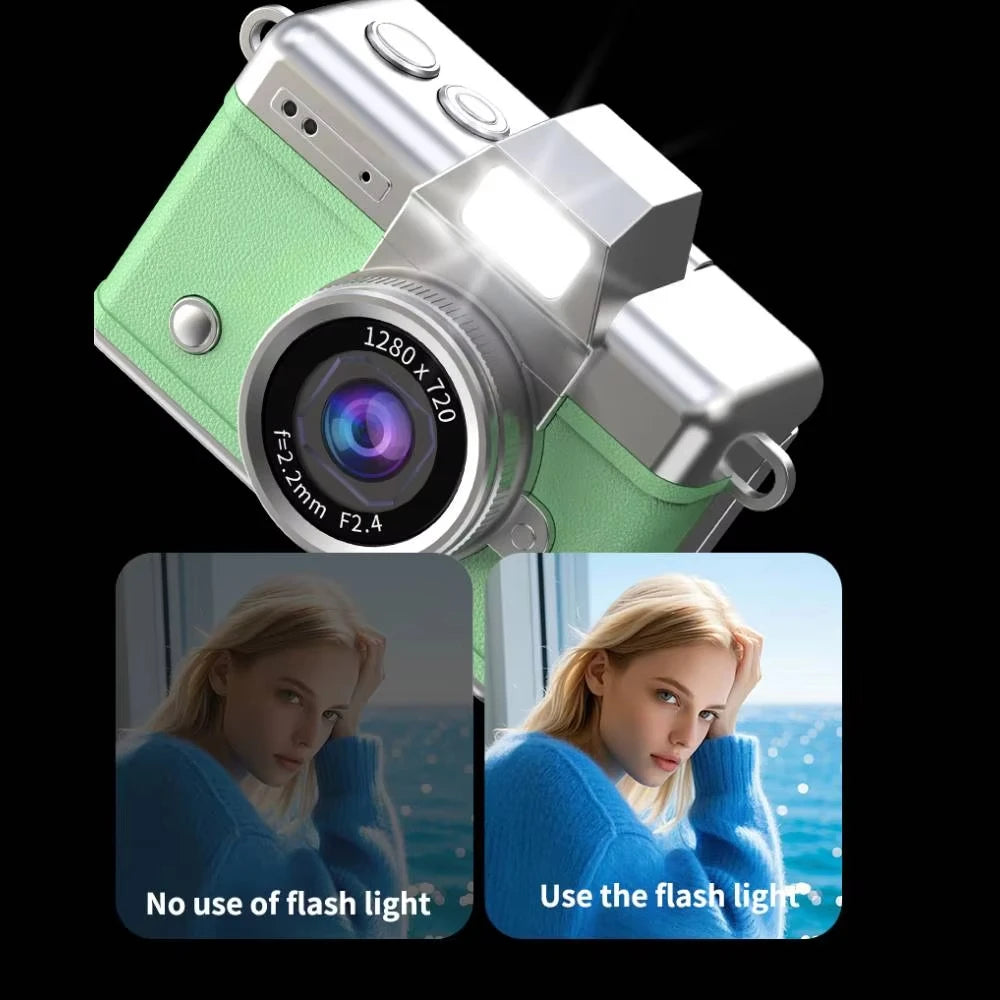 Mini Retro Digital Camera with Flip Screen – Pocket Camera for Everyday Moments