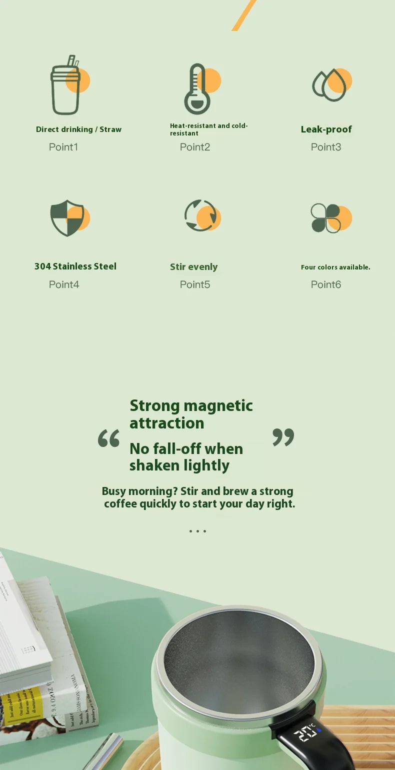 Self-Stirring Insulated Mug