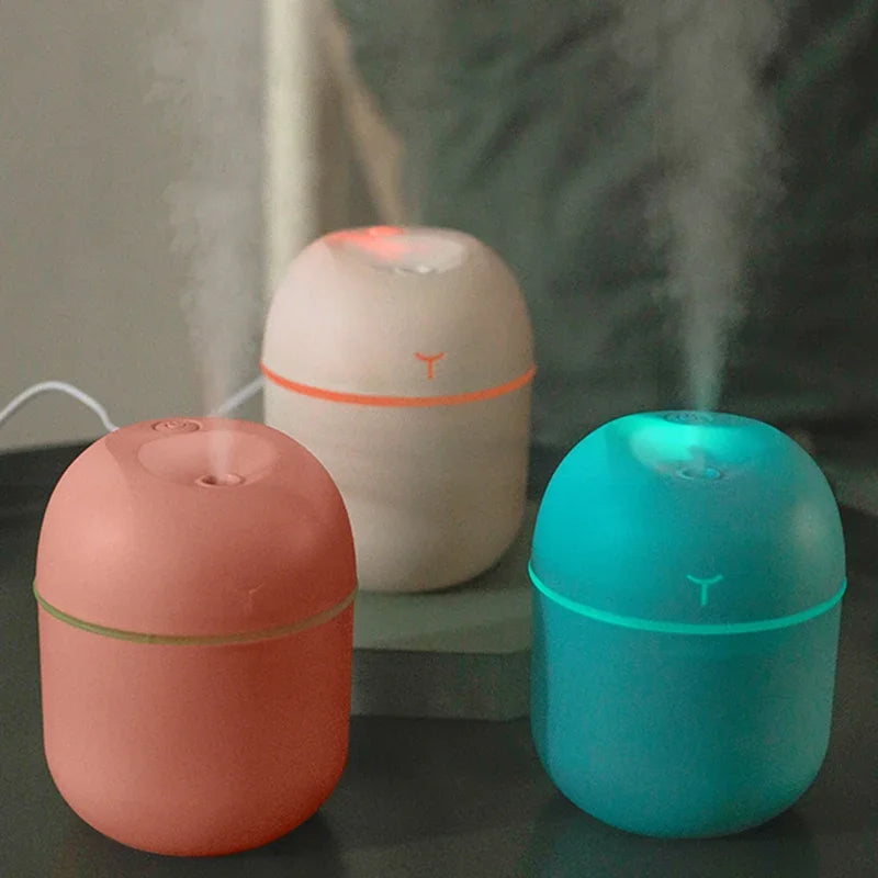 Mini USB Desk Humidifier with Night Light – Quiet, Portable & Stylish