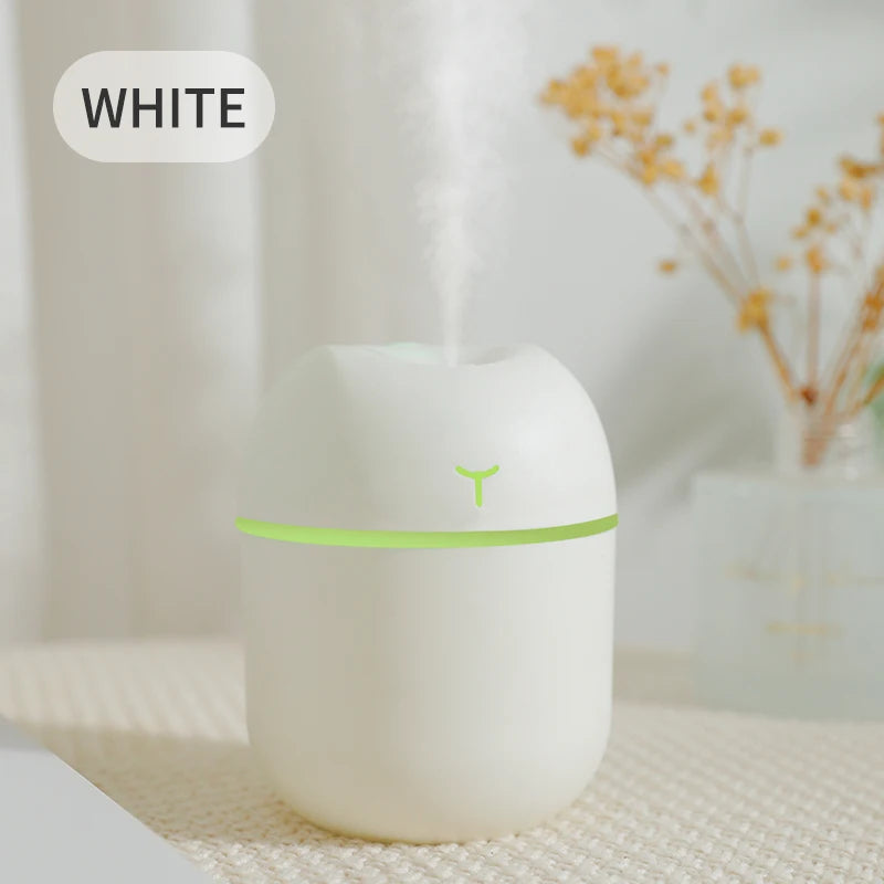 Mini USB Desk Humidifier with Night Light – Quiet, Portable & Stylish