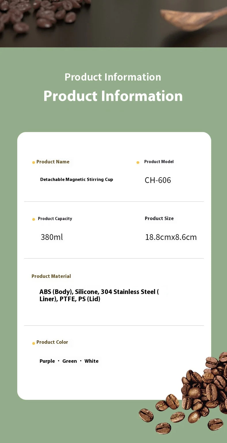 Self-Stirring Insulated Mug