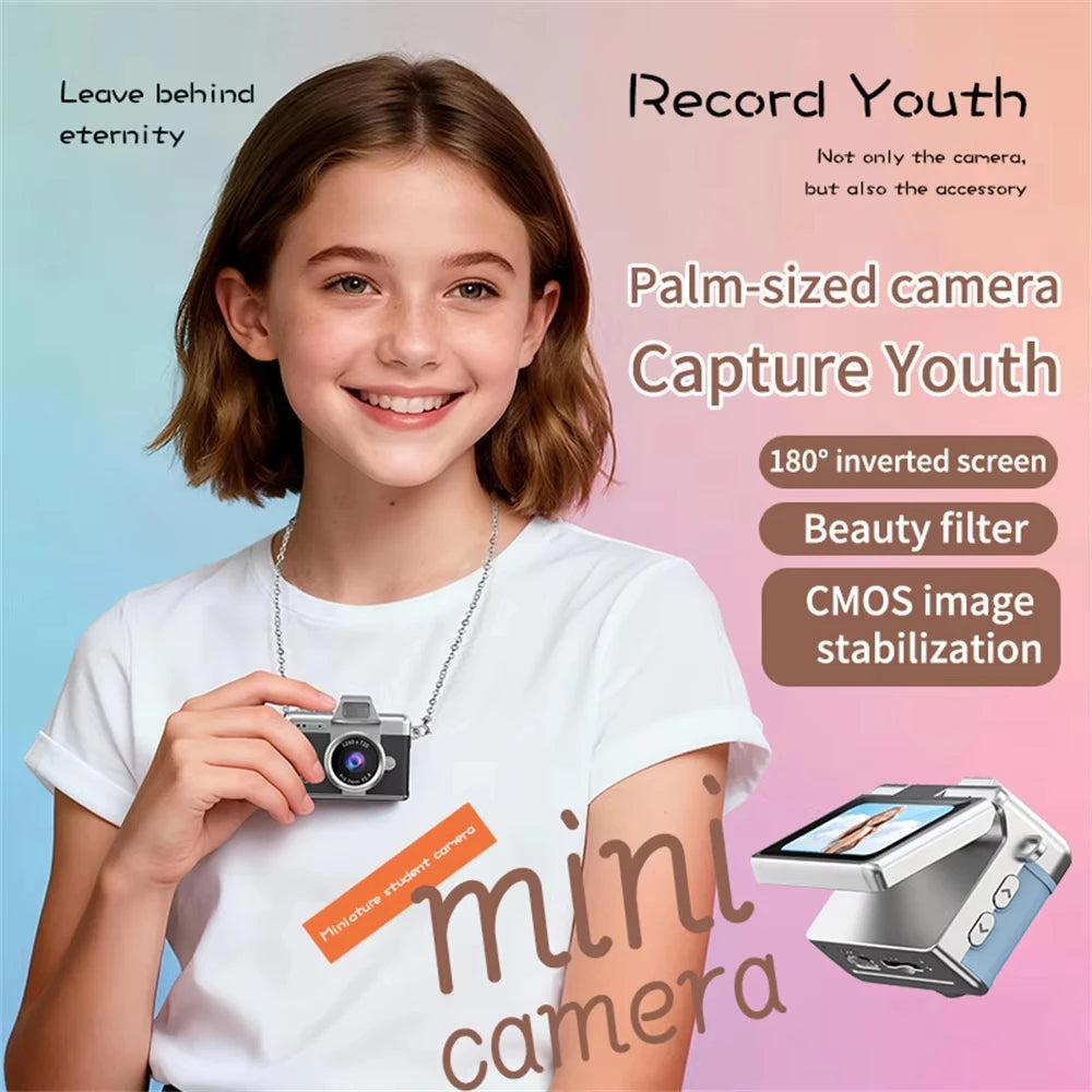 Mini Retro Digital Camera with Flip Screen – Pocket Camera for Everyday Moments
