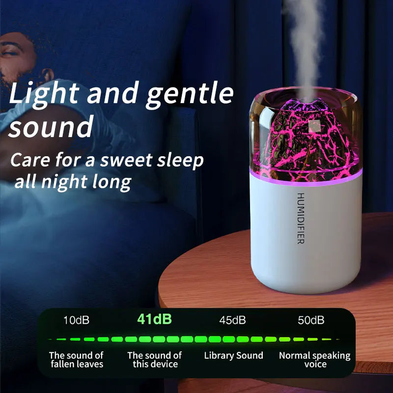 Volcanic Glow Aroma Lamp & Ultrasonic Humidifier