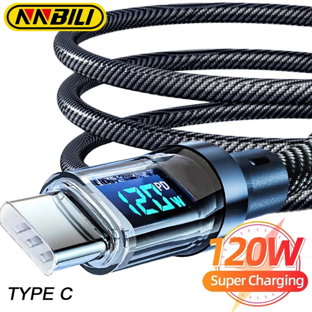 VoltView™ 120W Fast-Charge Cable with LED Power Display