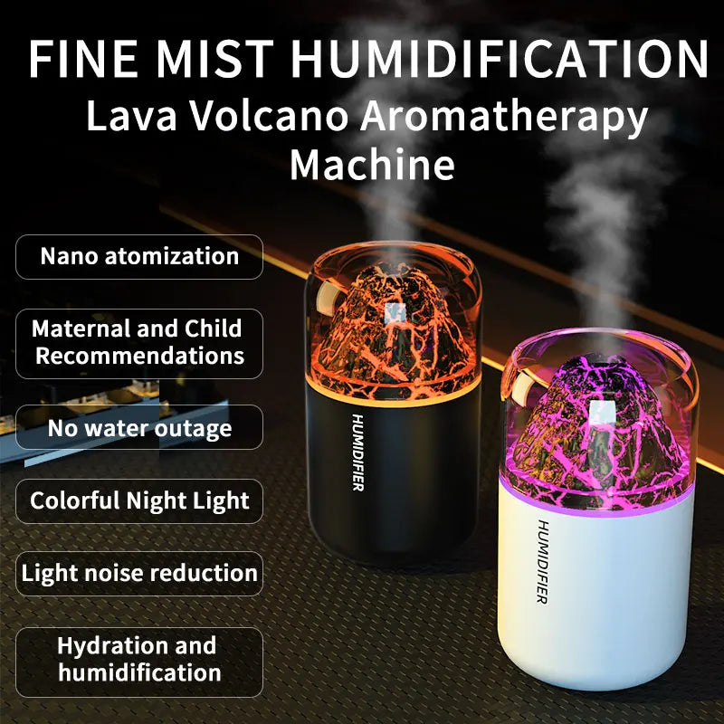 Volcanic Glow Aroma Lamp & Ultrasonic Humidifier