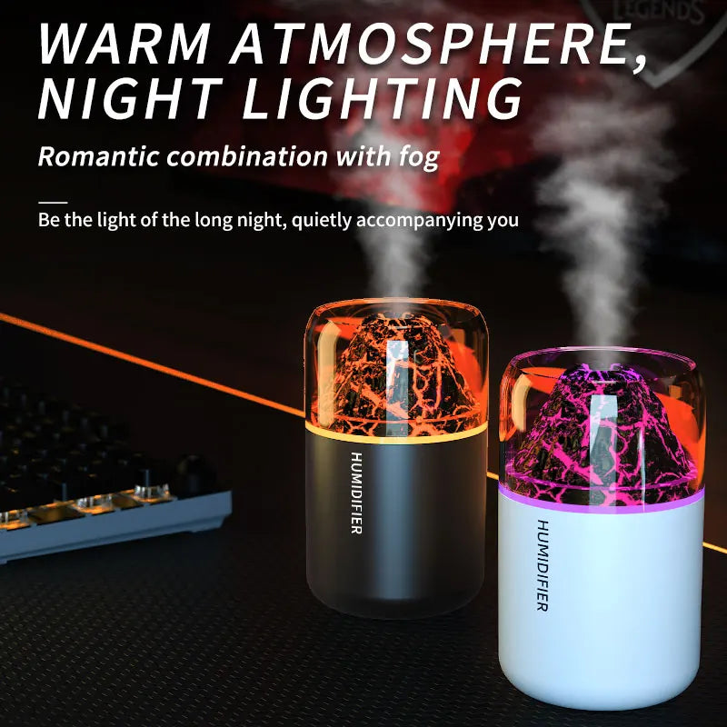 Volcanic Glow Aroma Lamp & Ultrasonic Humidifier
