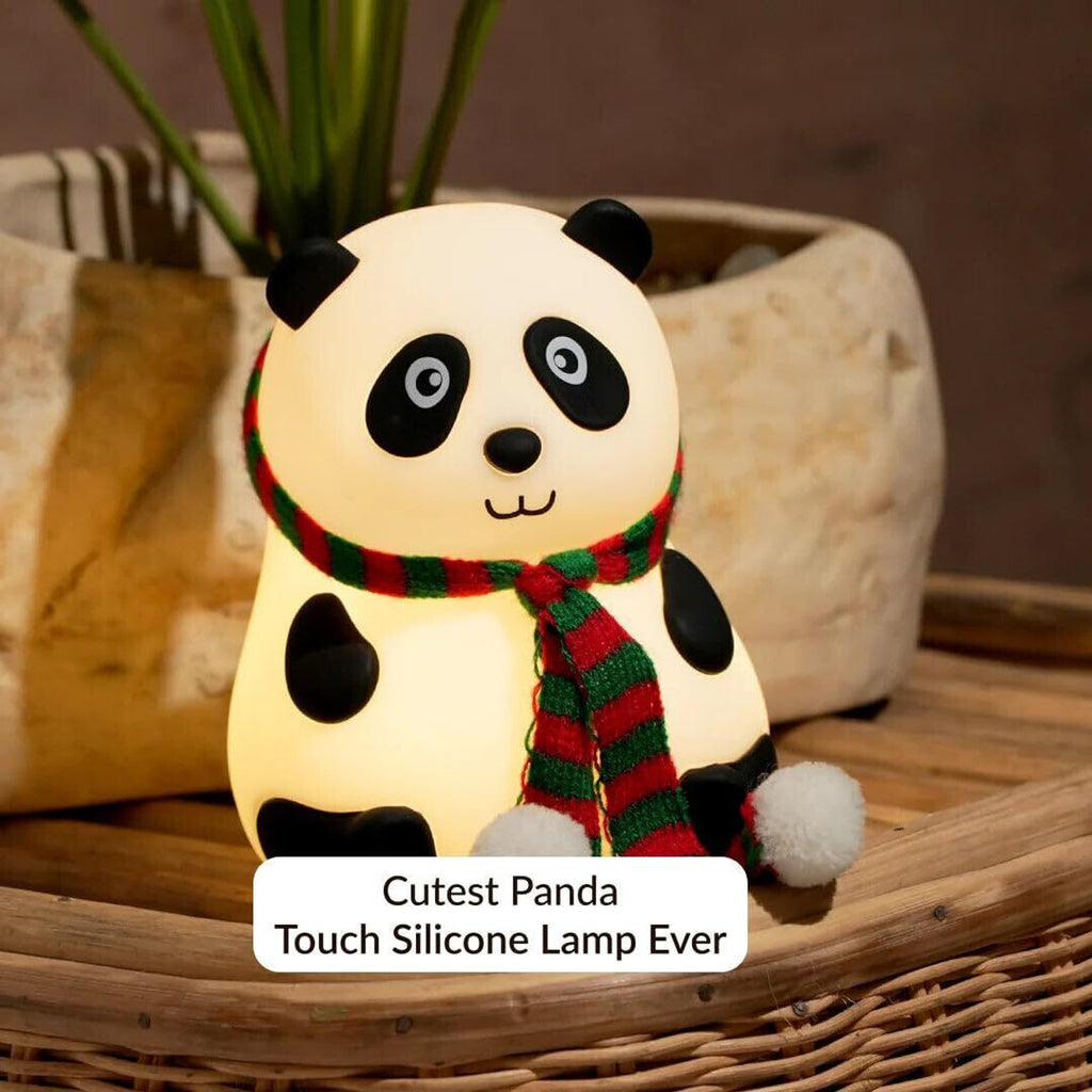 Multicolor RGB USB Powered Silicone Panda Night Lamp with Touch Control